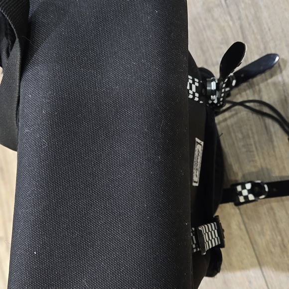 NWOT Herschel Supply Co. Black Backpack with Checkered Straps - Picture 11 of 12